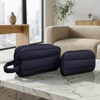 Kit com Duas Nécessaires Azul