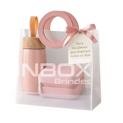 Kit com sacola pvc e tag personalizada