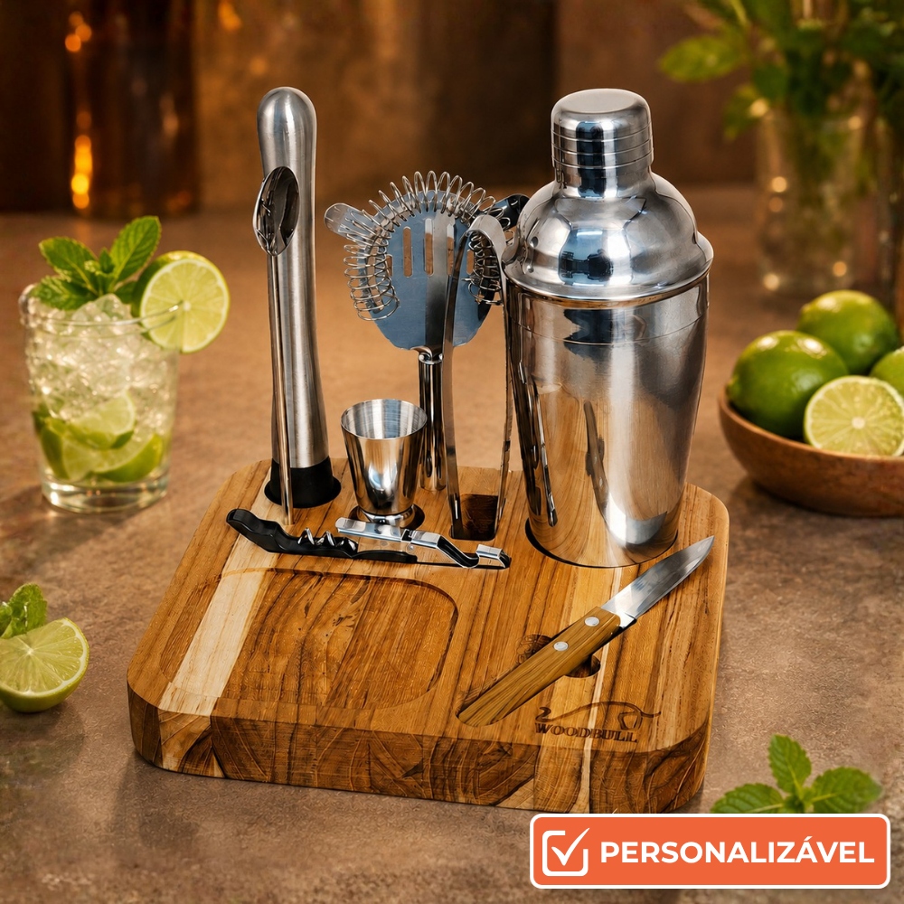 Kit Completo para Caipirinha | Presente para Barman e Amantes de Drinks