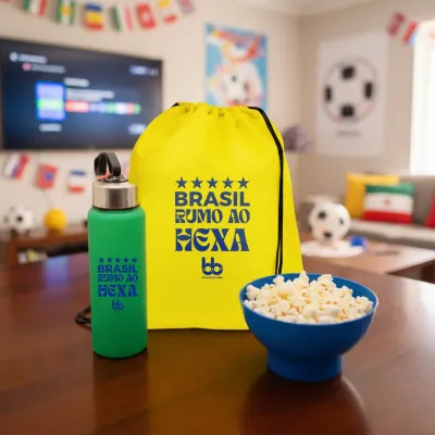 Kit Copa com Garrafa, Petisquera e Mochila