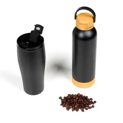 Kit Copo Dupla Camada e Garrafa 2 Pcs