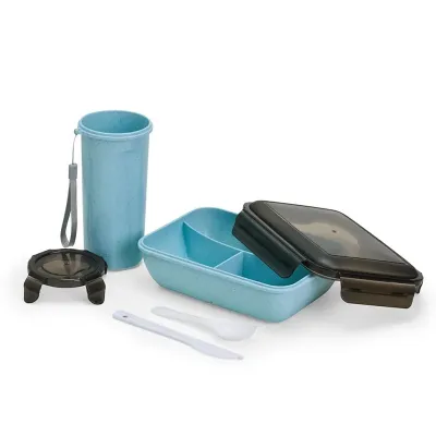 Kit Copo e Marmita Fibra de Bambu Personalizado