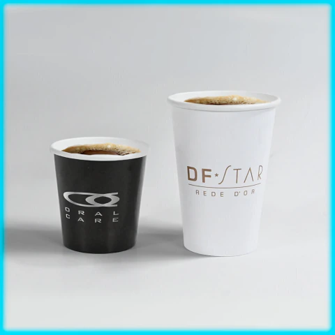 Kit Copo para Café e Copo para água Personalizados - 500 unidades