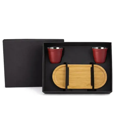 Kit Copos de Inox e Bandeja Personalizados