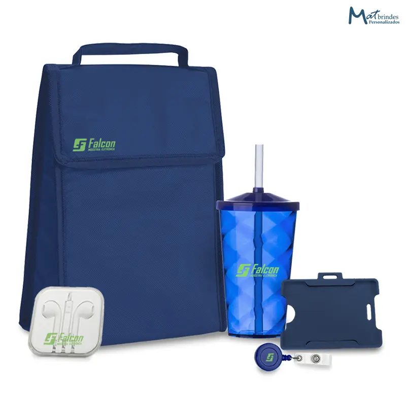 Kit Corporativo Personalizado com Bolsa Térmica