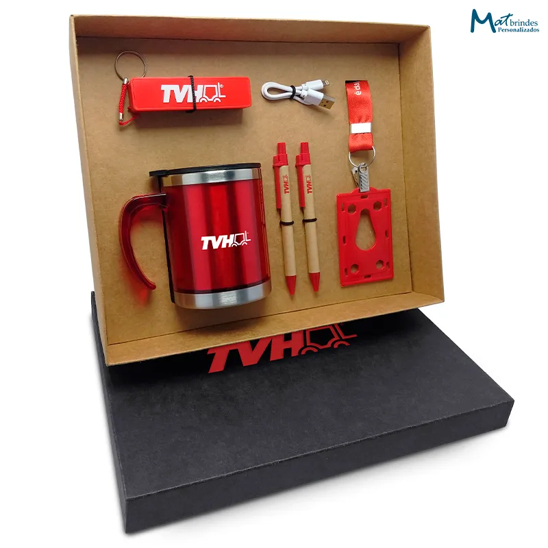 Kit Corporativo Personalizado com Power Bank