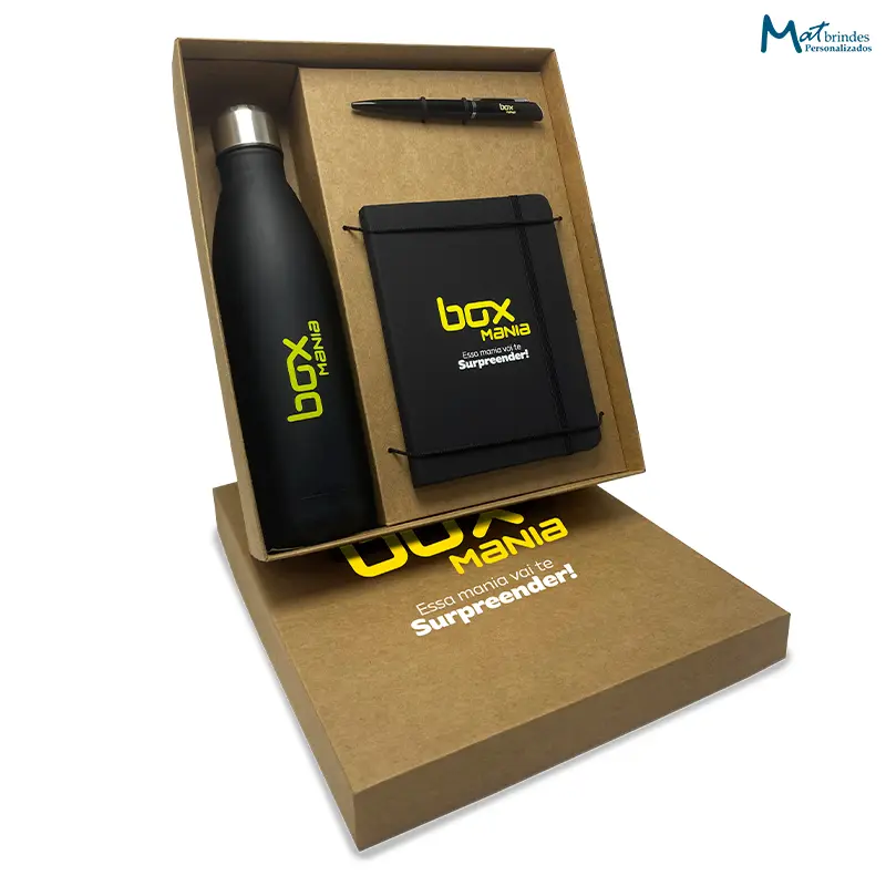 Kit Corporativo Personalizado com Squeeze