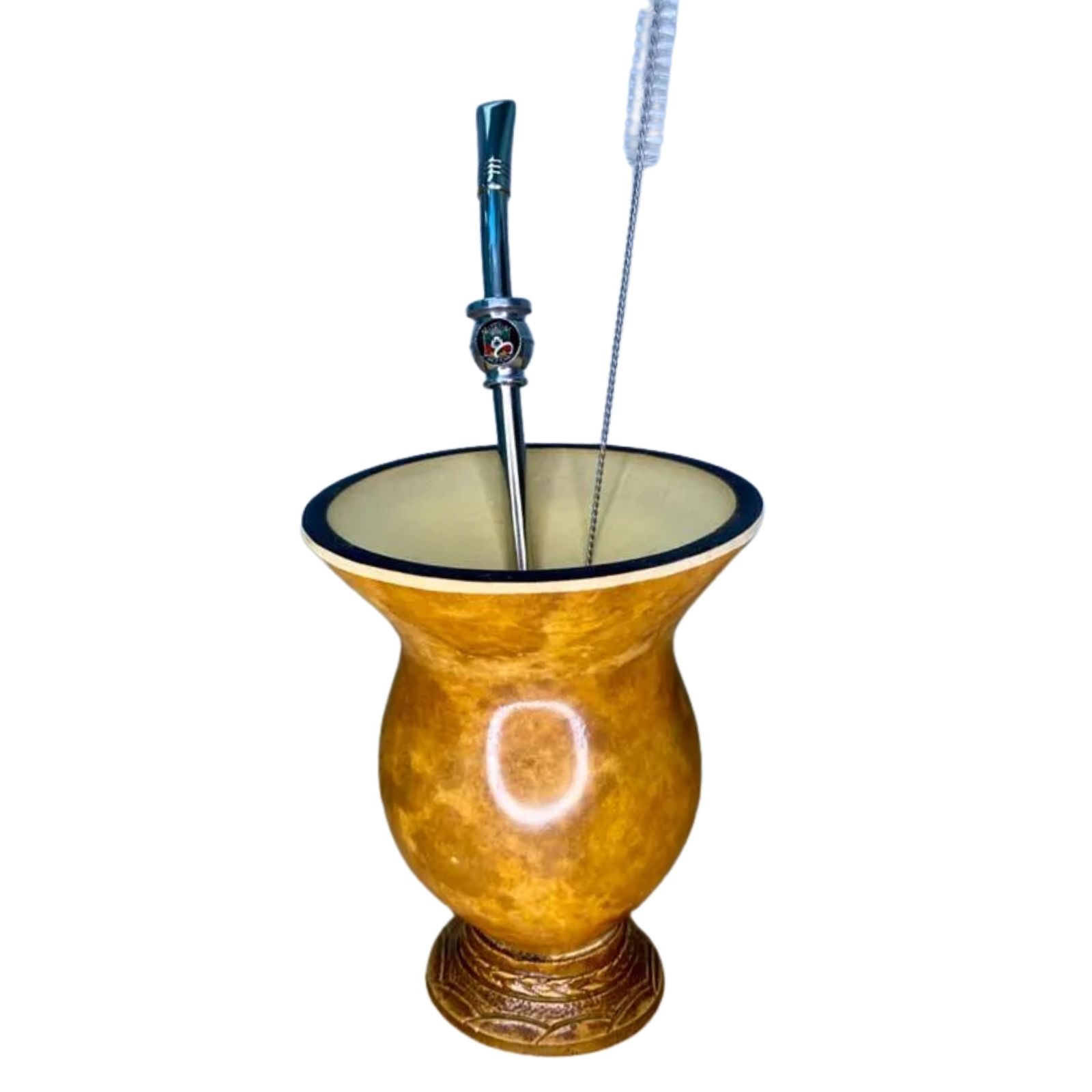 Kit Cuia de Chimarrão Tradicional e Bomba Brasão do RS