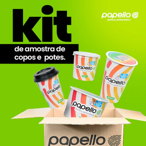 Kit de Amostras de Copos e Potes