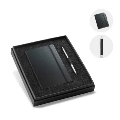 Kit de caderneta e esferográfica executivo