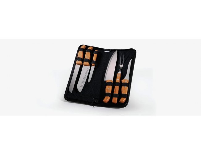 Kit De Facas E Garfo Com Estojo Frankfurt - 7 Pçs