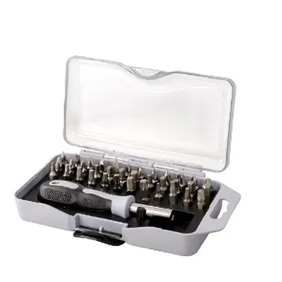 Kit de ferramentas com 37 peças.