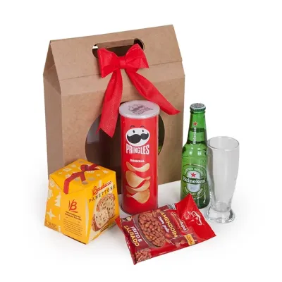 Kit de Natal Com Cerveja Personalizado
