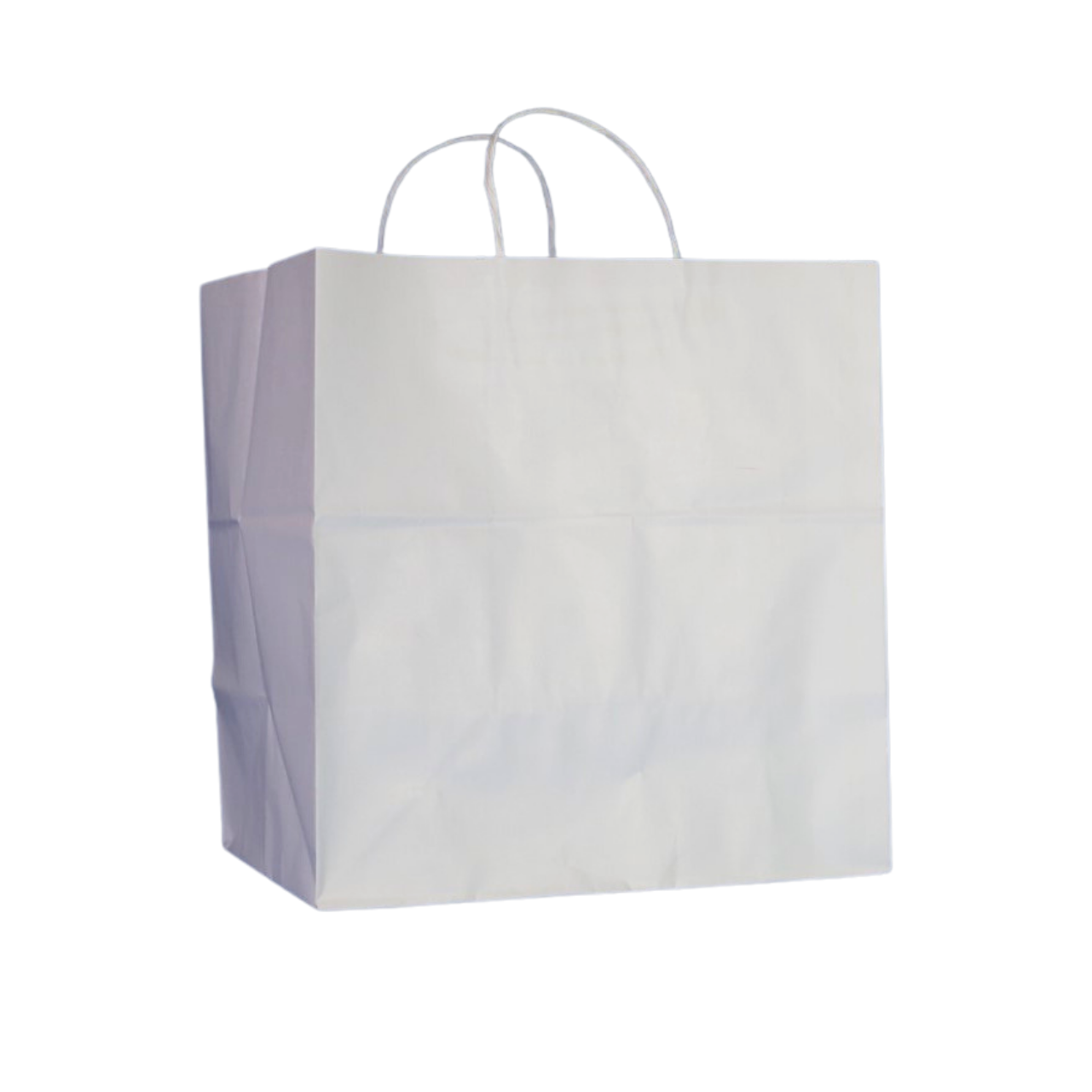 Kit de Sacolas de Papel Kraft Cor Branca - Tamanho G - 200 Unidades