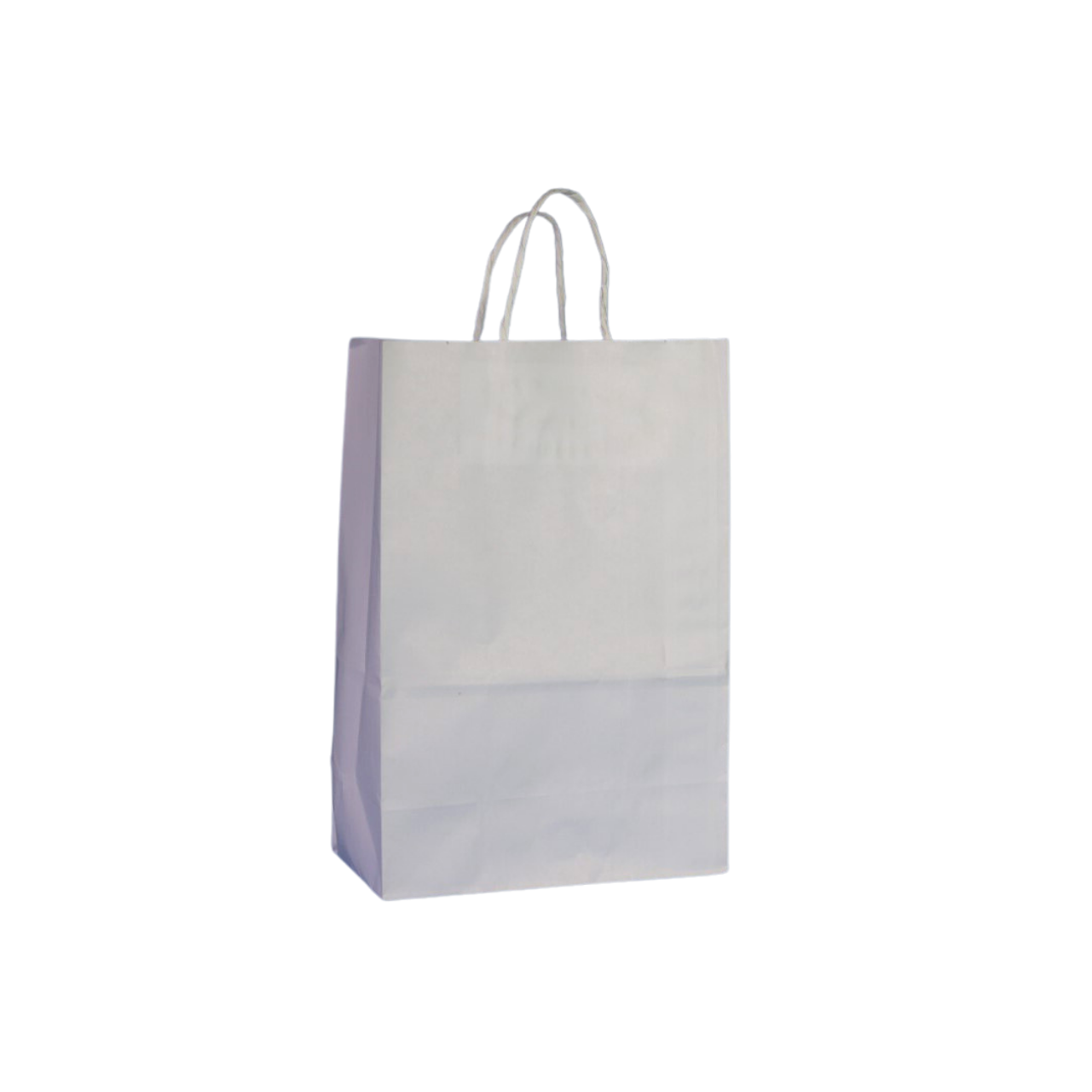 Kit de Sacolas de Papel Kraft Cor Branca - Tamanho M - 200 Unidades