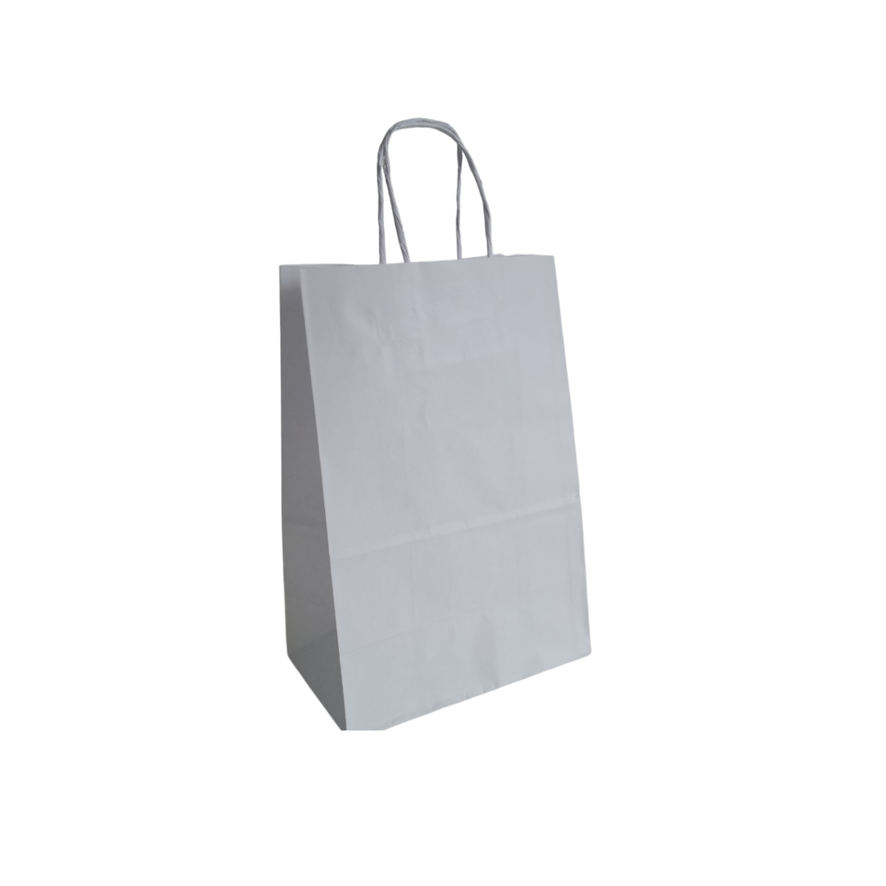 Kit de Sacolas de Papel Kraft Cor Branca - Tamanho P - 100 Unidades
