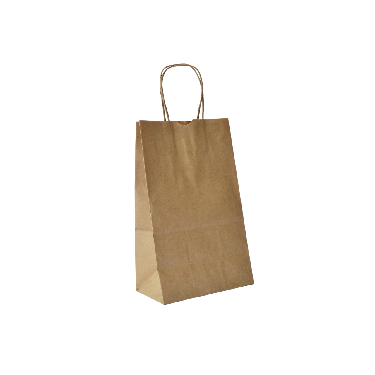 Kit de Sacolas de Papel Kraft Cor Parda - Tamanho P - 100 Unidades