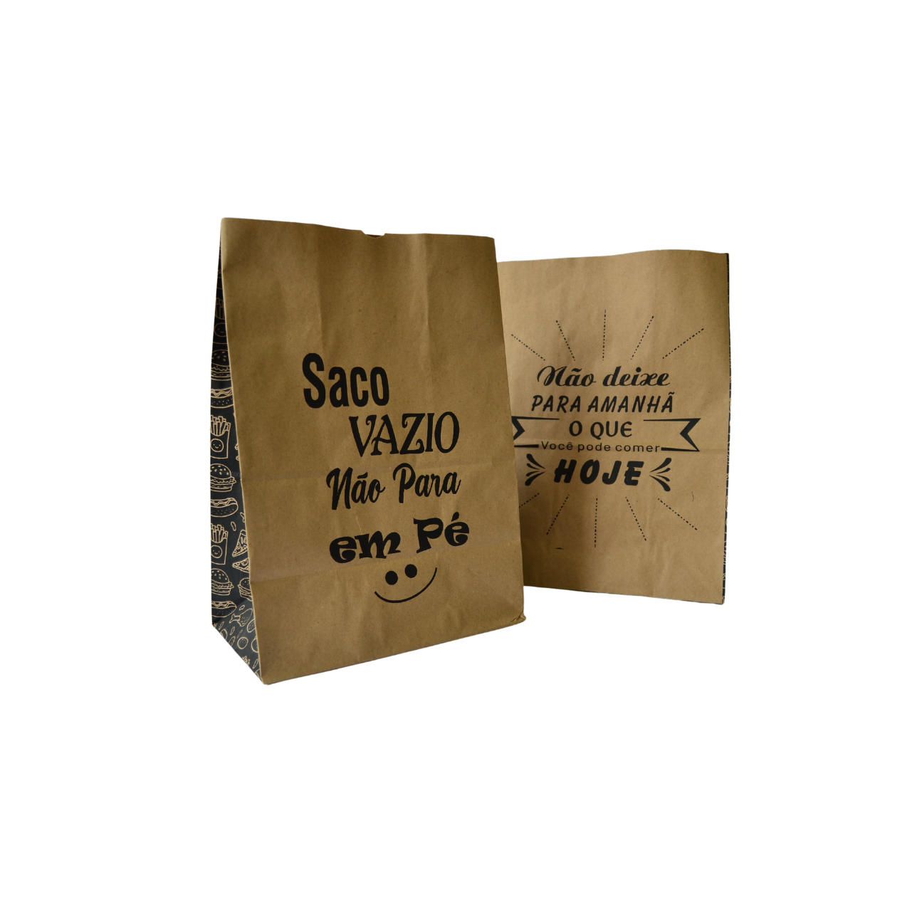 Kit de Sacos de Papel Burger - Kraft Cor Parda - Tamanho XM - 200 Unidades