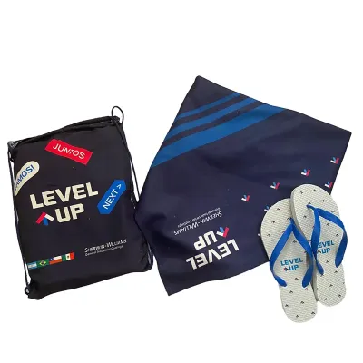 Kit de Toalha Sacola e Chinelo Personalizados