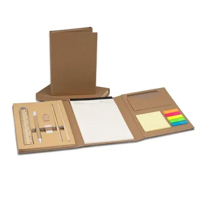 Kit ecológico para anotações, com capa kraft