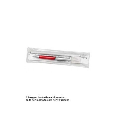Kit Escolar Personalizado Com 1 Cor Contem 1 Estojo 1 Borracha Plastica Lapis de Madeira 1 Canet
