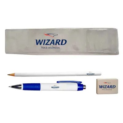 Kit Escolar Personalizado Com Lapis e Caneta