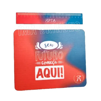 Kit Escritorio 2 Itens Mouse Pad Regua