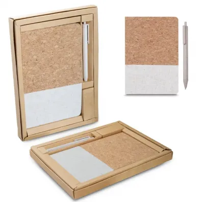 Kit Escritorio a5 Capa em Cortica e Caneta