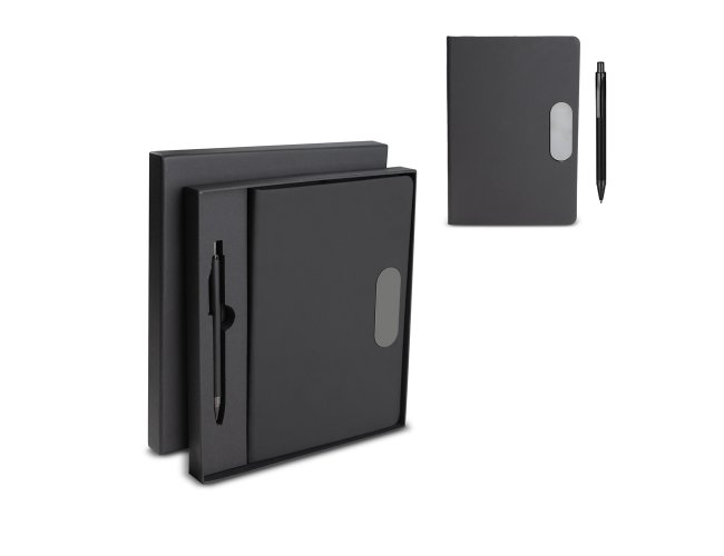 Kit escritório A5 em PU e Caneta Metalica