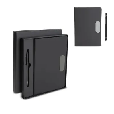 Kit Escritorio a5 em pu e Caneta Metalica