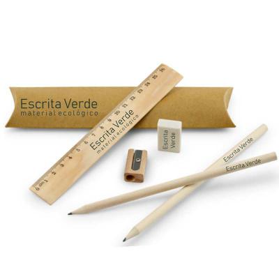 Kit escritório ecológico com bolsa em cartão