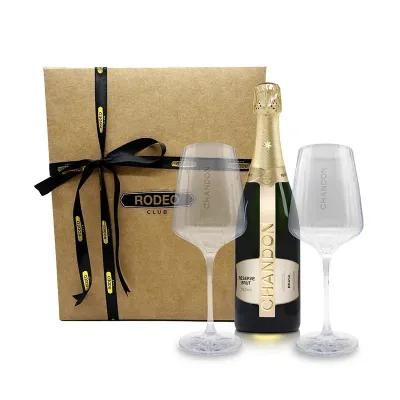 Kit Espumante com taça em caixa