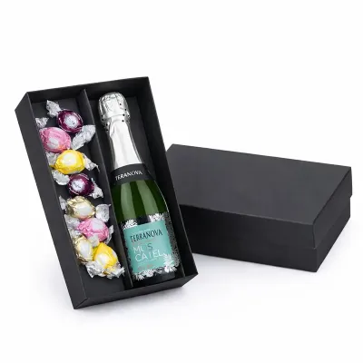 Kit Espumante e Bombons Personalizado