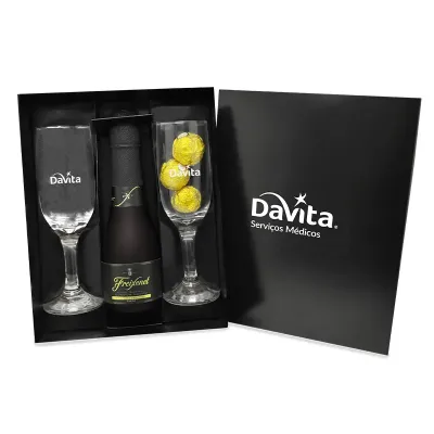 Kit Espumante Mini Freixenet Com 2 Tacas