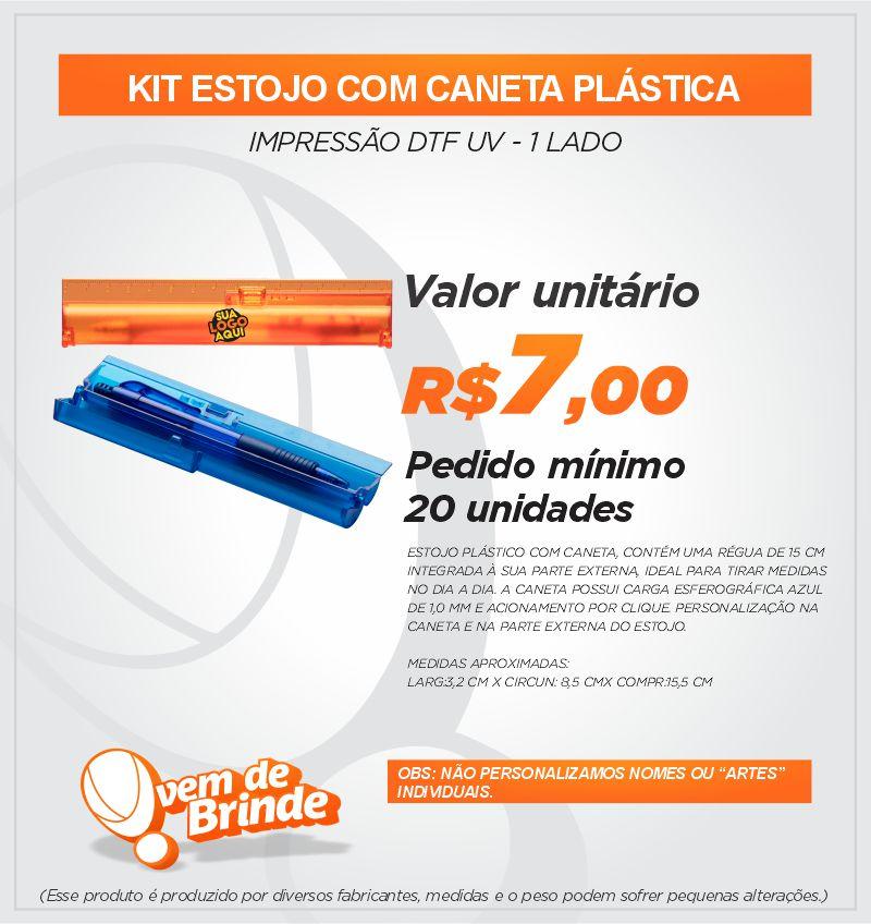 Kit Estojo com Caneta Plástica