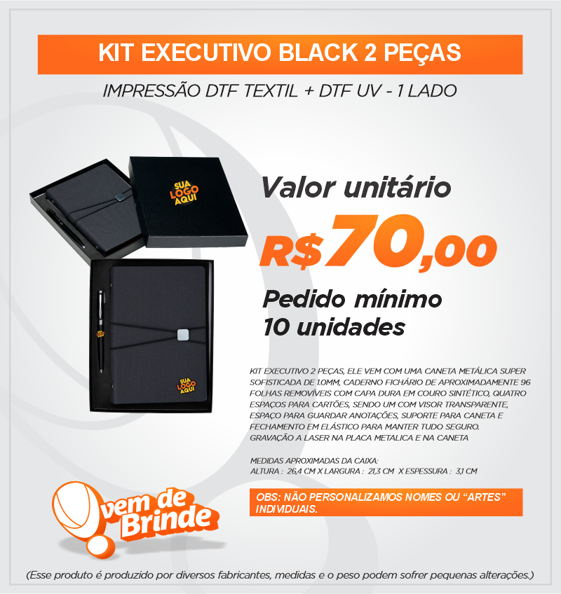 Kit Executivo Black 2 Peças