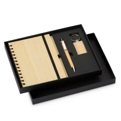 Kit executivo ecológico 3 peças em estojo de papelão