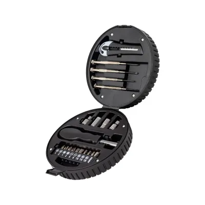 Kit ferramenta 20 peças com estojo formato pneu