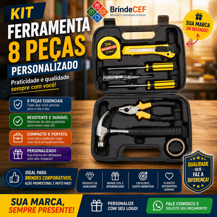 Kit Ferramenta 21 Peças Personalizado - BrindeCEF