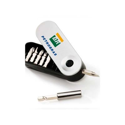 Kit Ferramenta Personalizado Com Impressao da Logo em Tampo Grafia Possui Com 9 Pecas em Estojo Res