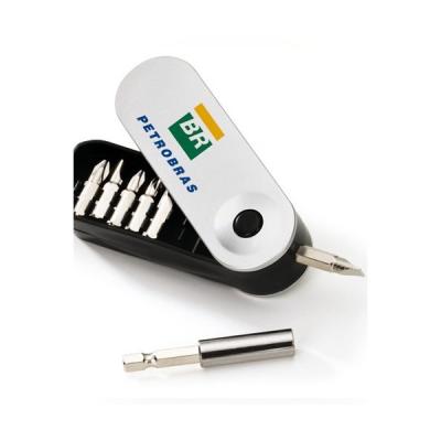Kit Ferramenta Personalizado Com Impressao da Logo em Tampo Grafia Possui Com 9 Pecas em Estojo Res