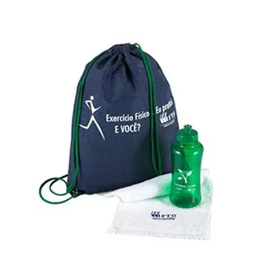 Kit fitness personalizado com três peças