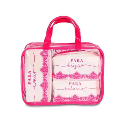 Kit Frasqueira Organizadora Com 3 Necessaires