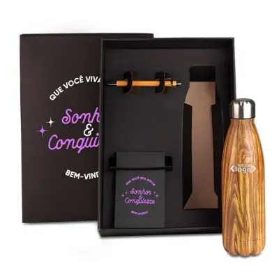 Kit Garrafa e Acessorios 3 Pcs