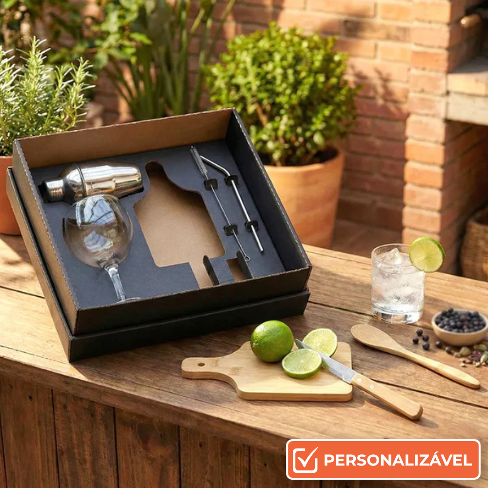 Kit Gin Presente | 7 Peças para Drinks