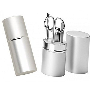 KIT MANICURE ESTOJO DE ALUMINIO 5 PEÇAS - KM003