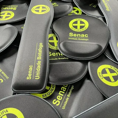 Kit Mouse Pad Apoio Ergonomico Para Teclado Personalizado