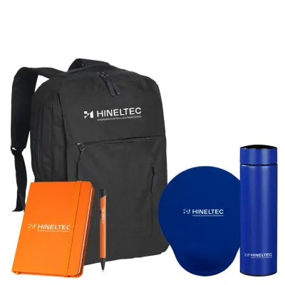 Kit Onboarding Com Mochila Executiva e Garrafa Termica