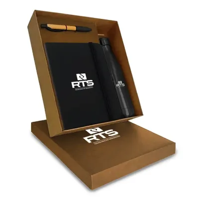 Kit Onboarding Personalizado com Garrafa, Caderno e Caneta: AL28