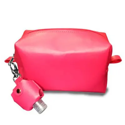 Kit Outubro Rosa Necessarie Chaveiro Alcool Gel